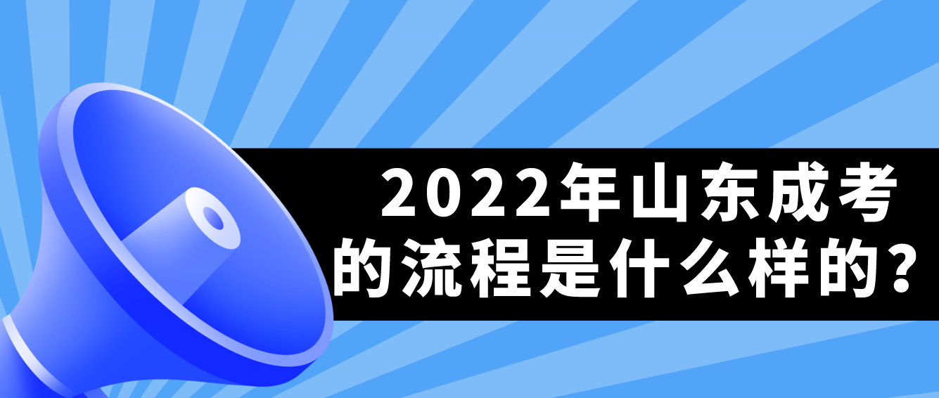 2022年山东成考的流程是什么样的？