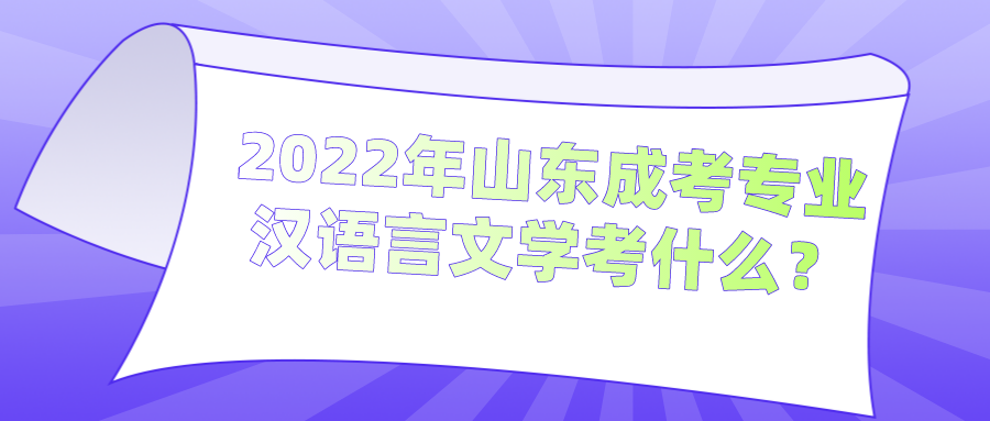 2022年山东成考专业汉语言文学考什么？