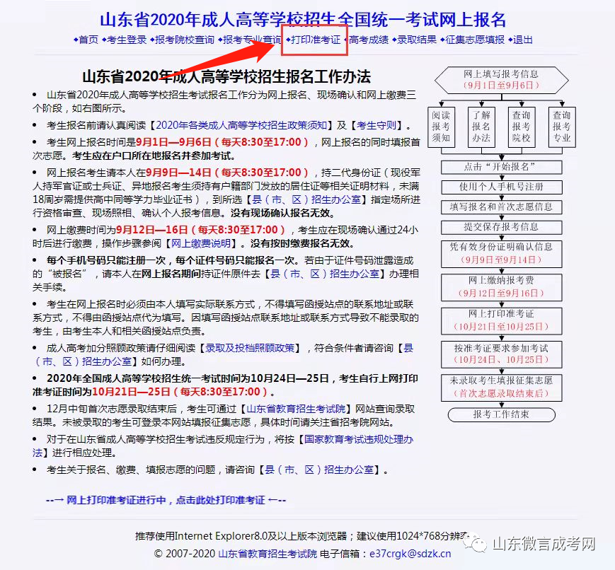 提醒！2022年山东烟台成考准考证打印时间于11月2日至4日！（附打印流程）(图4)