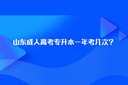 山东成人高考专升本一年考几次?