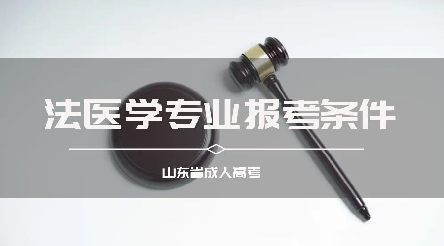 山东成人高考法医学专业报考条件