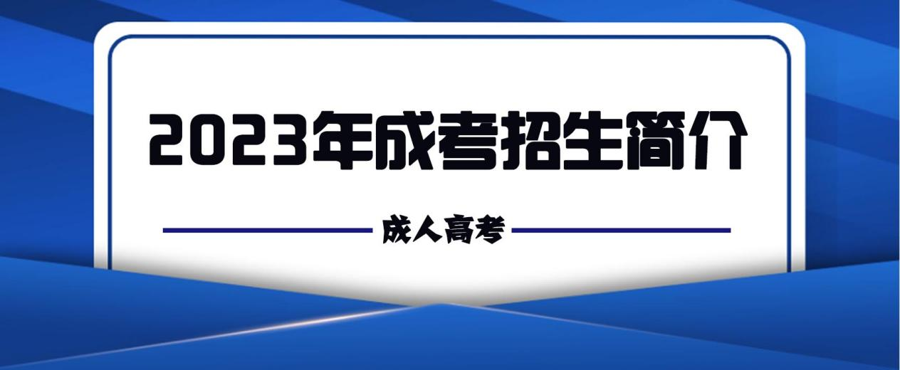 2023年成考招生简介