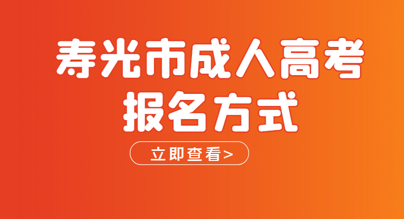 寿光市成人高考报名方式是什么？