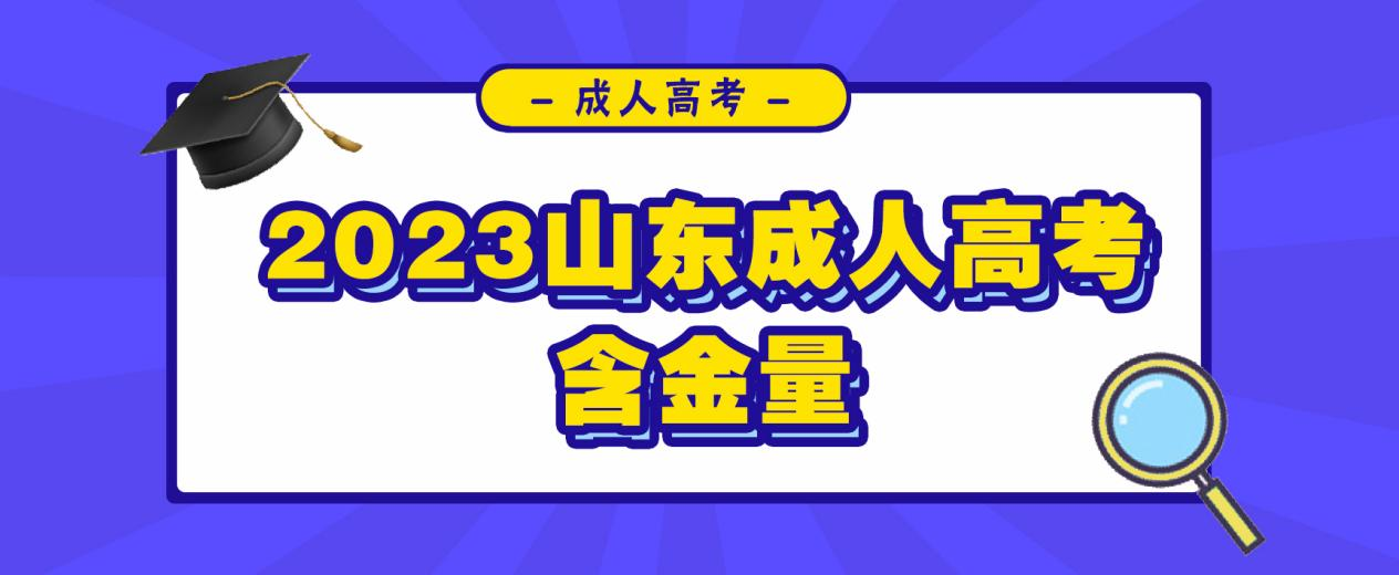 2023山东成人高考含金量，山东成考网