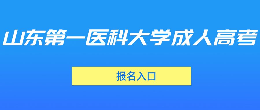 山东第一医科大学成人高考报名入口