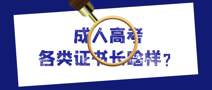 成人高考各类证书长啥样？又该如何分辨真假？