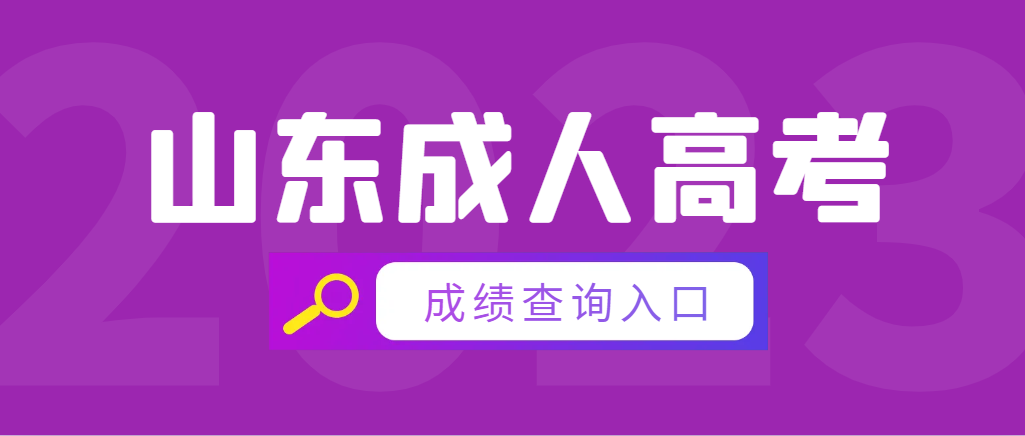 2023年山东成人高考成绩查询入口(图1)