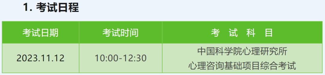 2023年下半年心理咨询基础项目综合考试【考务通知】