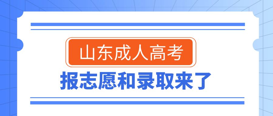 2023年山东成考报志愿和录取来了