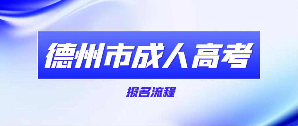 2024年德州市成人高考报名流程。山东成考网