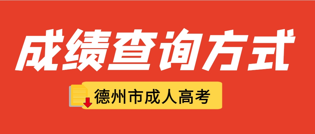 2023年德州市成人高考成绩查询方式