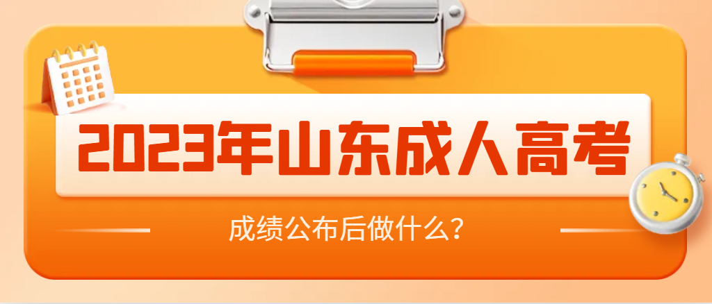 2023年山东成人高考成绩已公布，接下来应该做什么？山东成考网