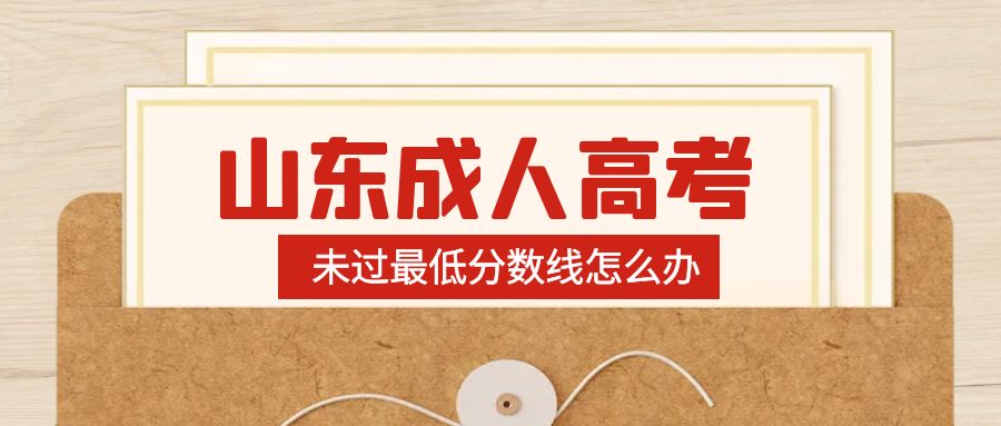 2023年山东成人高考最低录取线未达到怎么办