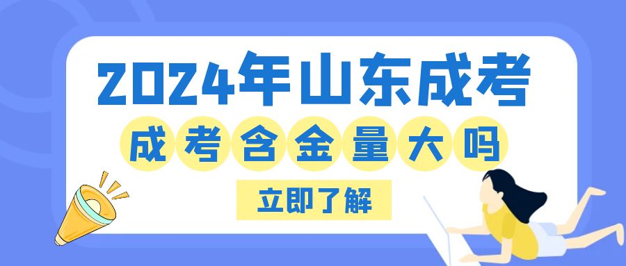 24年山东成考含金量大吗，山东成考网