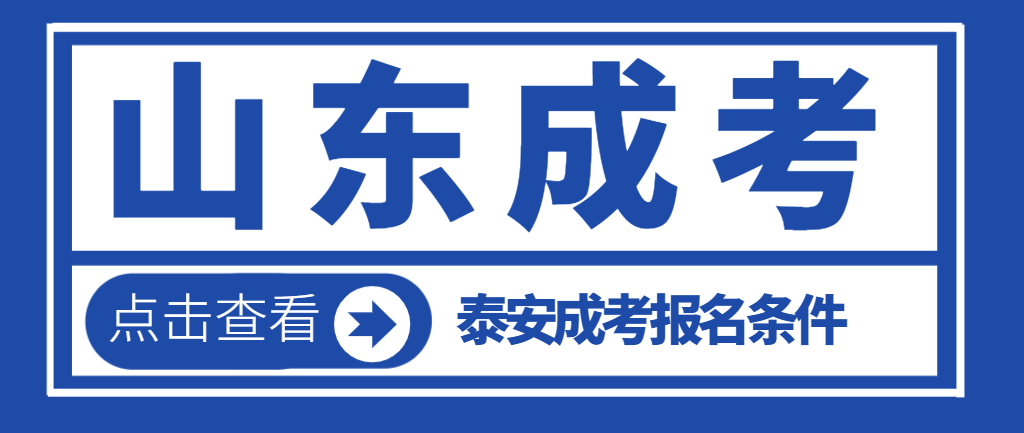 2024年泰安成人高考报名入口