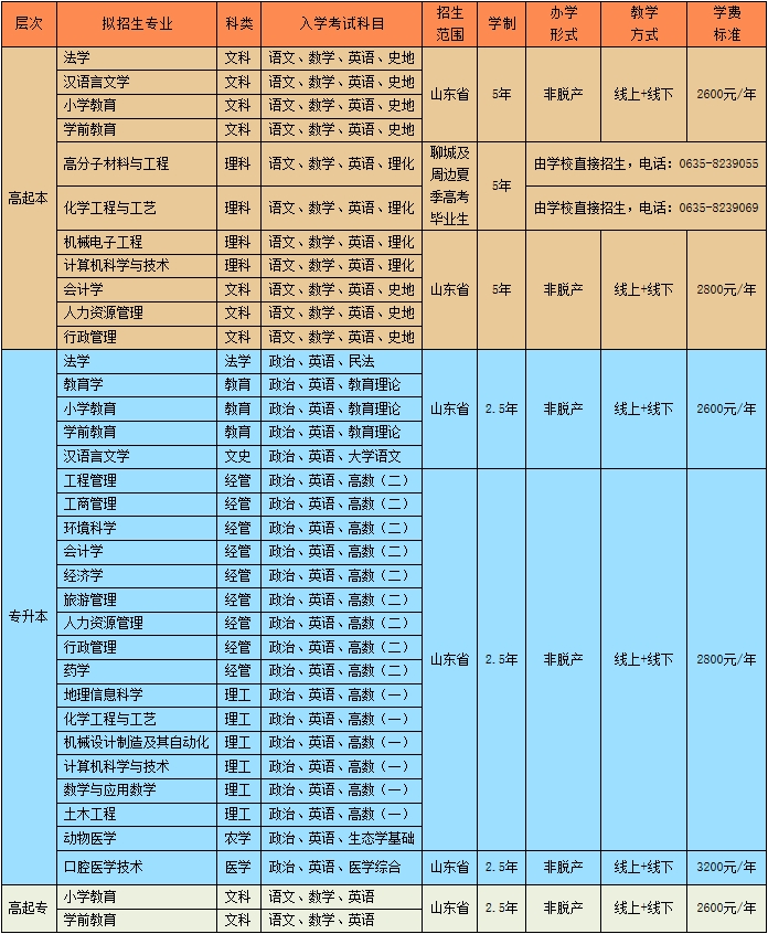 聊城大学2024年成人高考招生简章，山东成考网
