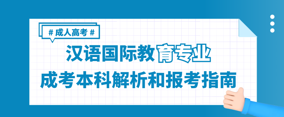 2024年山东成考本科汉语国际教育专业解析及报考指南