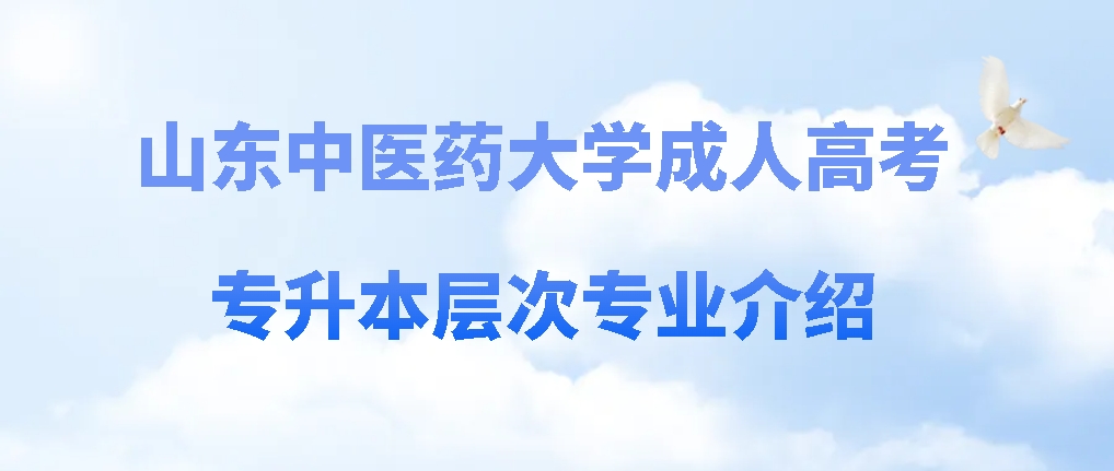 2024年山东中医药大学成人高考专升本层次专业介绍