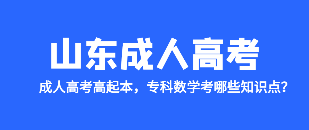 成人高考高起本，专科数学考哪些知识点？山东成考网