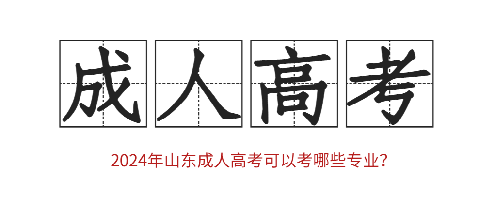 2024年山东成人高考可以考哪些专业？