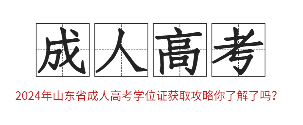 2024年山东省成人高考学位证获取攻略你了解了吗？