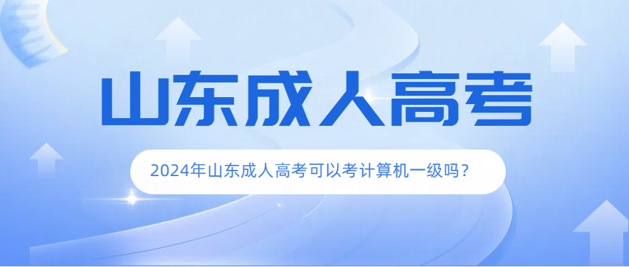 2024年山东成人高考可以考计算机一级吗？(图1)