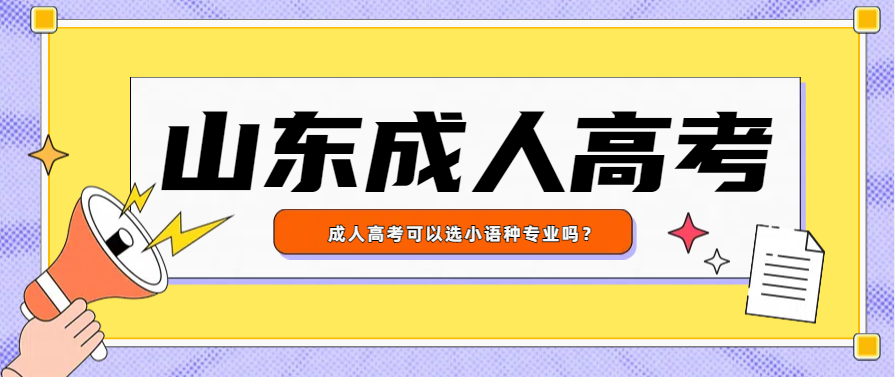 成人高考可以选小语种专业吗？
