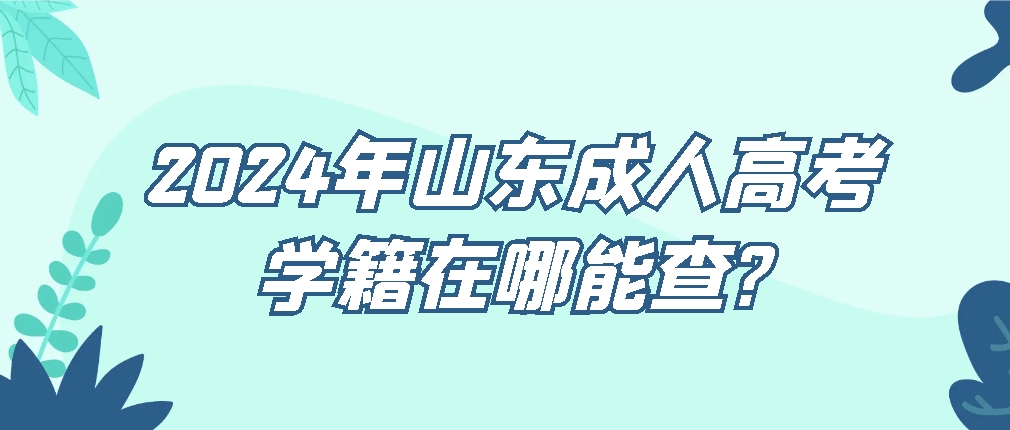 2024年山东成人高考学籍在哪能查?(图1)