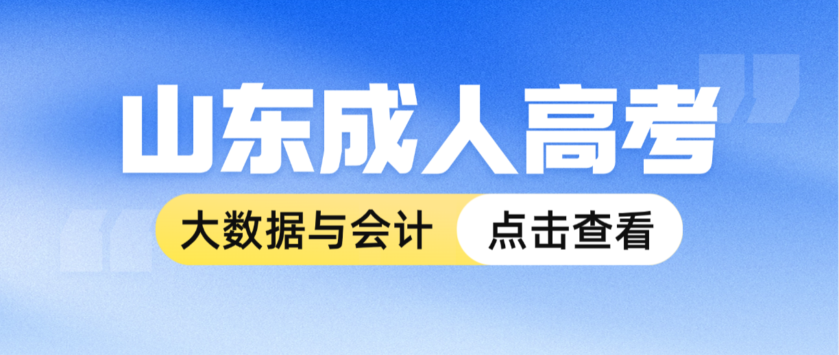 2026年山东成人高考大数据与会计院校汇总（高起专）(图1)