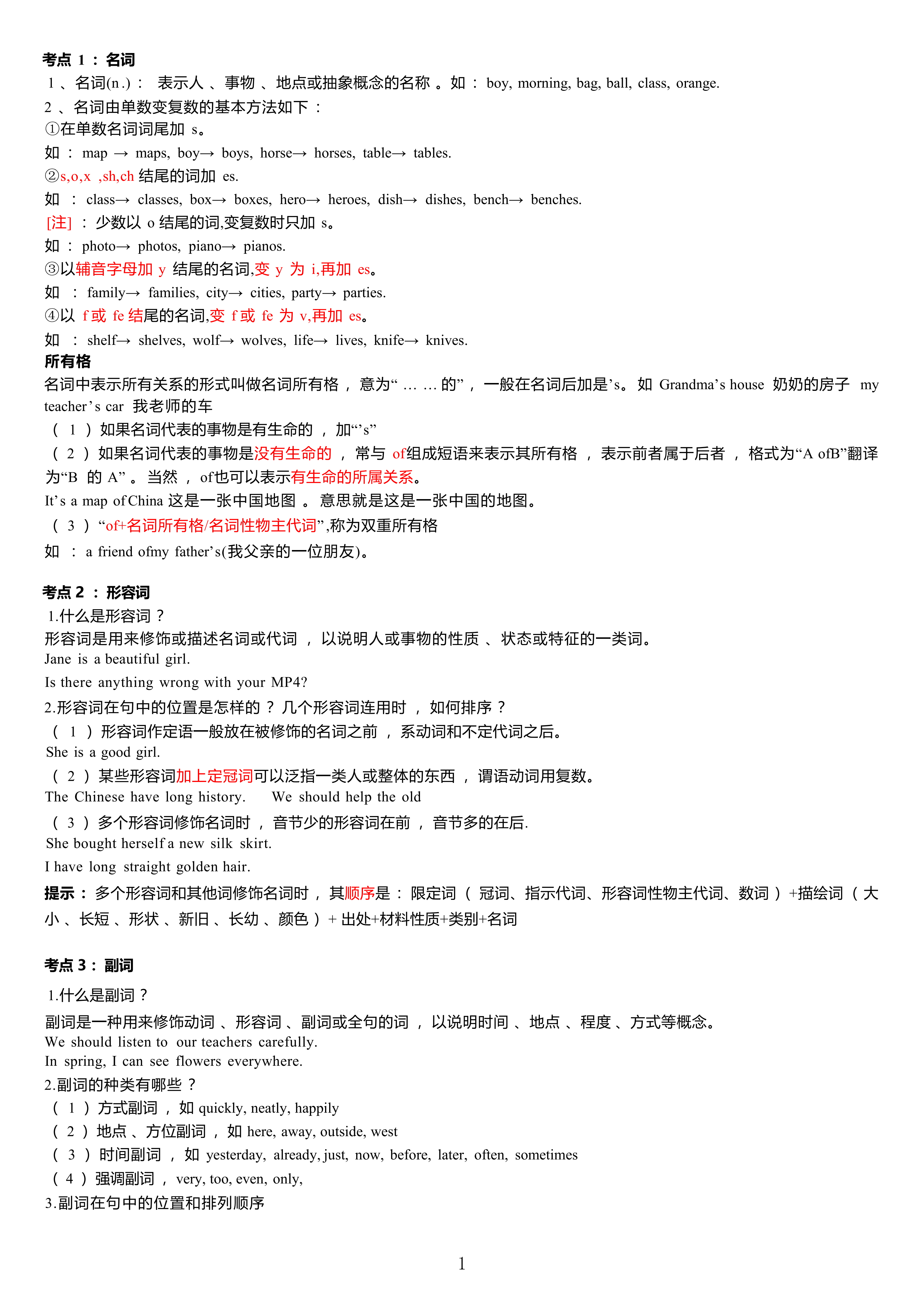 2026年山东成人高考高起专英语精华考点(图1)