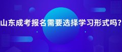 2021年山东成考报名是否需要选择学习形式？